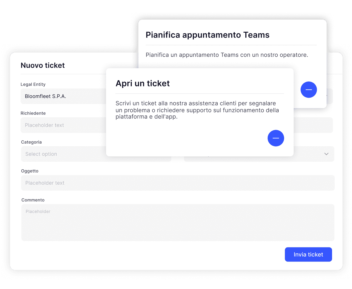 Modulo per richiedere assistenza: pianifica un appuntamento Teams o apri un nuovo ticket
